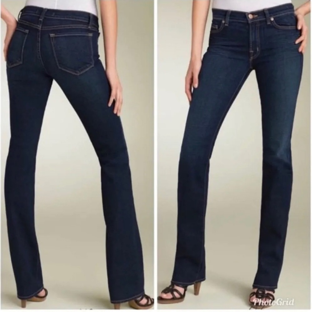 NEW! J Brand Dark Blue Straight leg Mid Rise Premium Denim Jeans